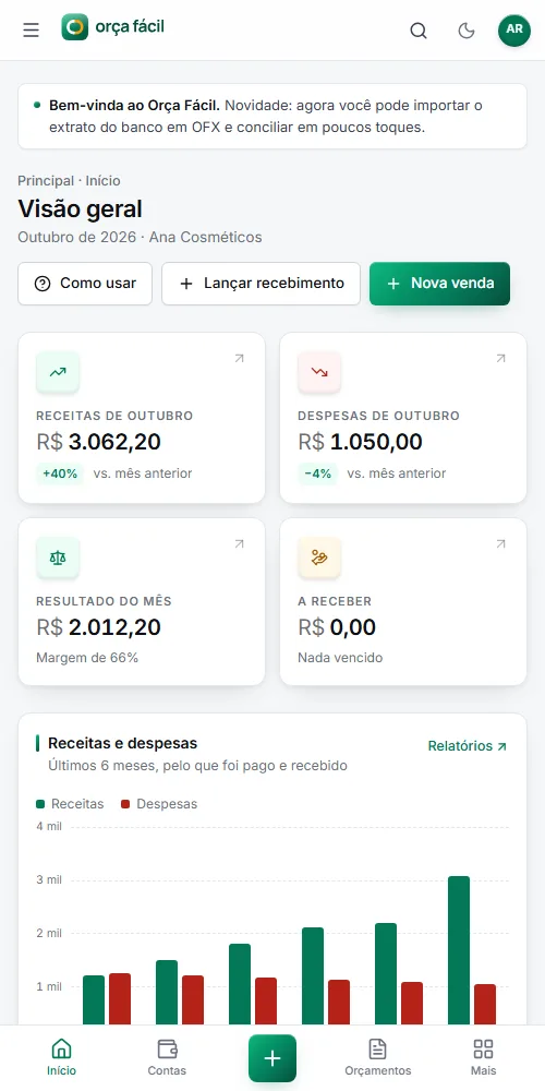 Orça Fácil no celular